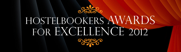 HBaward HostelBookers award for Excellence for 2012 for Cinnamon Sally Backpackers Hostel